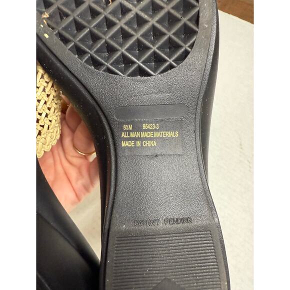 Aerosoles Bone Raffia Open Toe Wedge Comfort Trendy Sandals Size 8.5 - Picture 7 of 9